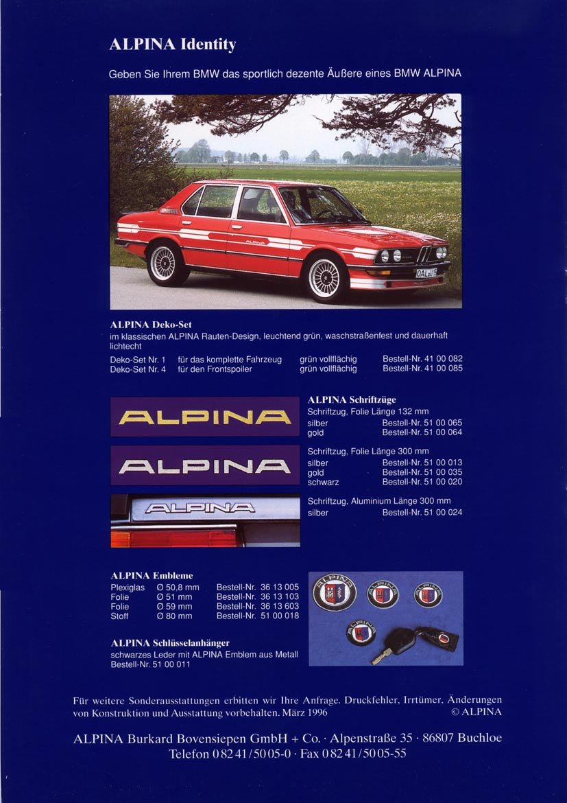 ALPINA BMW E12 — imagen 4 del catálogo oficial