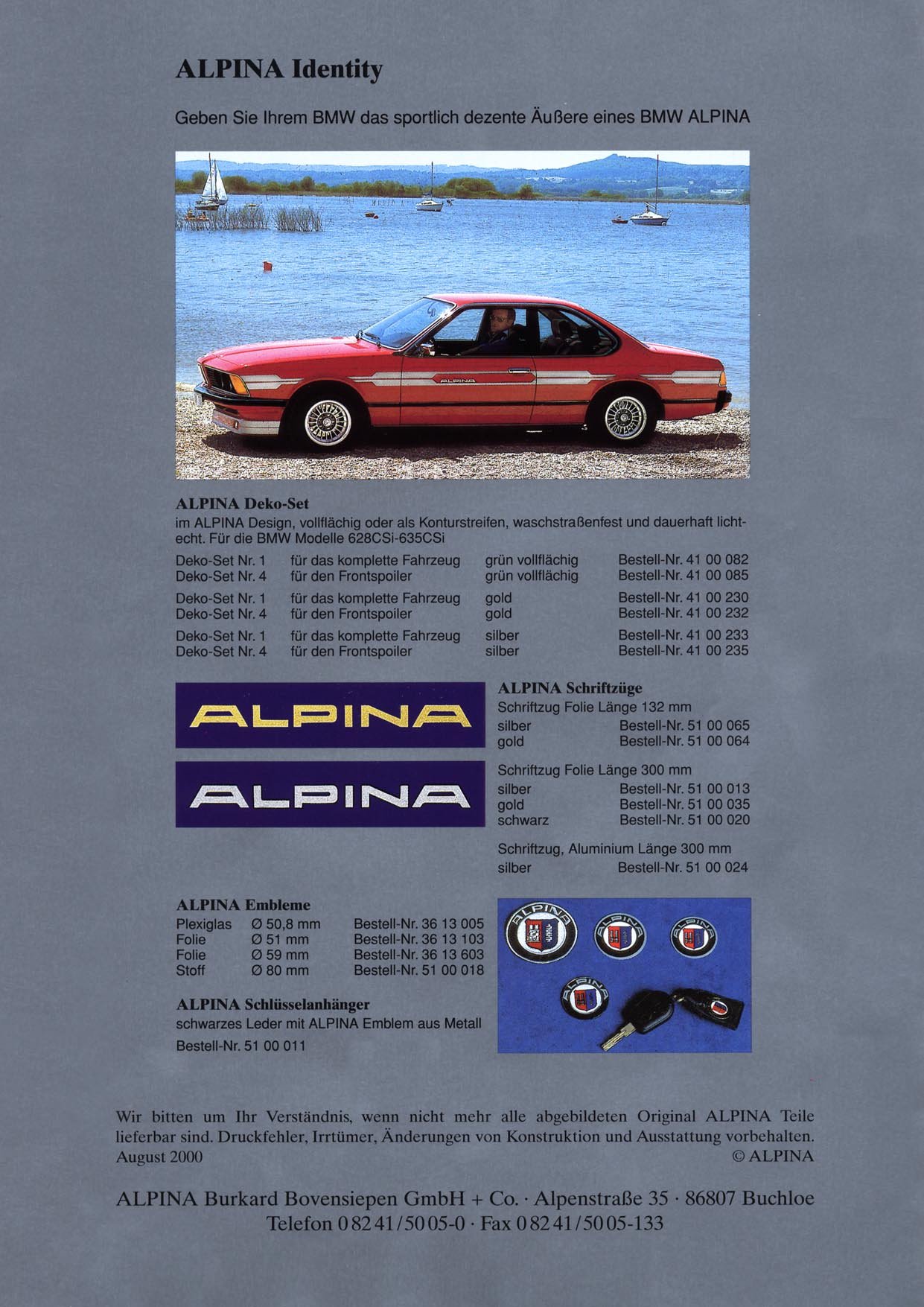 ALPINA BMW E24 — imagen 4 del catálogo oficial